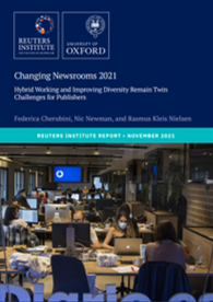 'Changing Newsrooms 2021' report cover. RISJ.