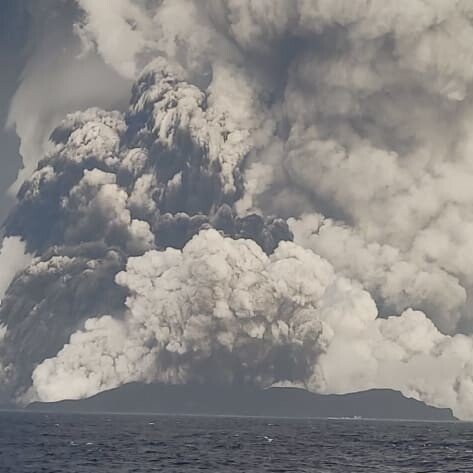 Photo of the volcano taken from sea level