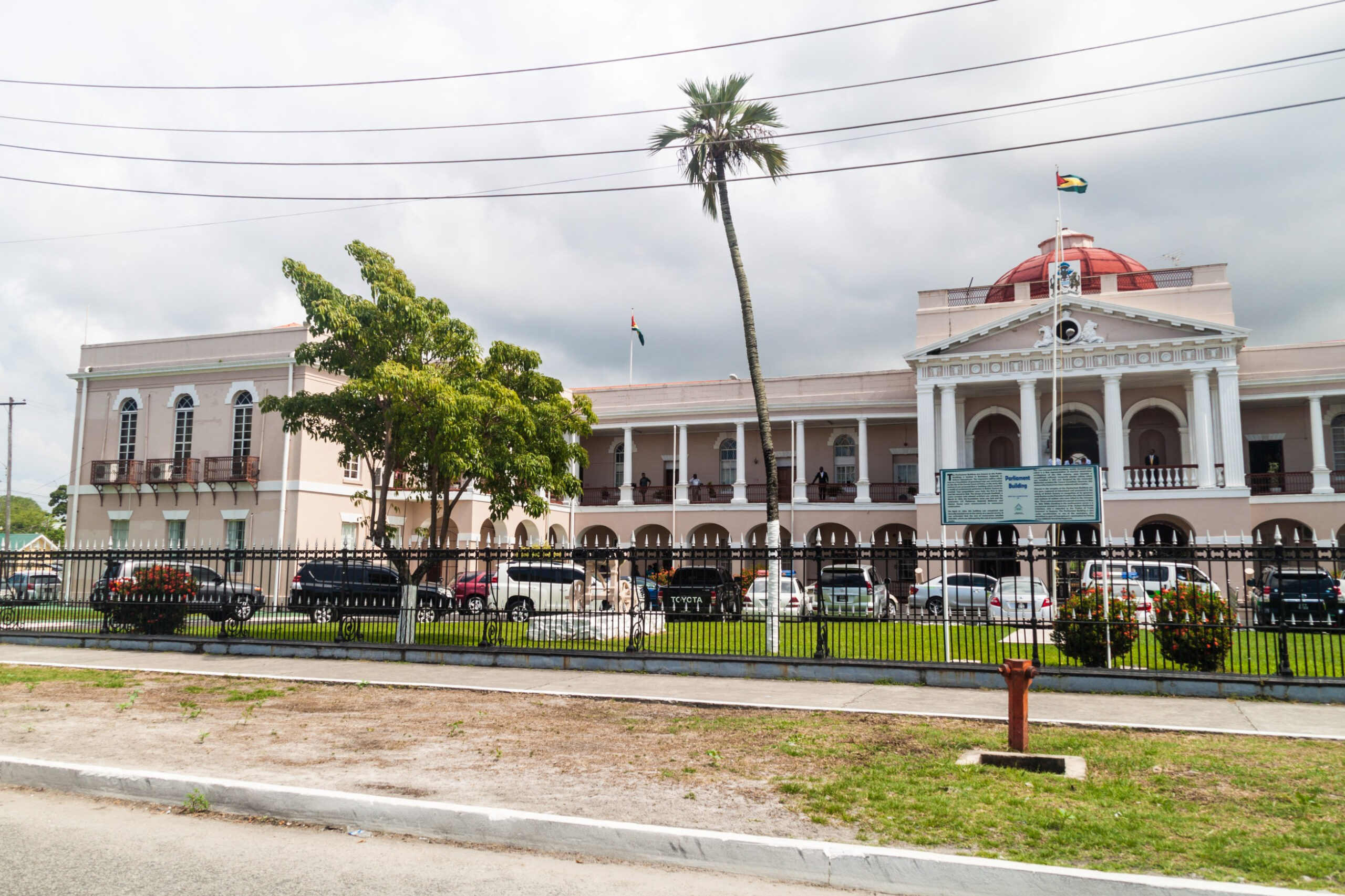 Guyana's Parliament building.